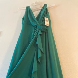 Ralph Lauren emerald green evening gown